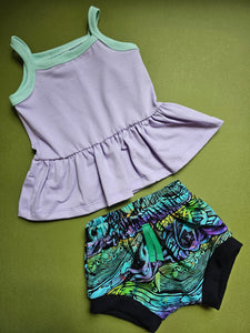 Cami peplum shorties set 2T