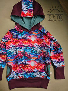 Mountain Sunset Grow-With-Me Hoodie 5-7 Years