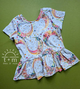 6/7 Moons floral peplum