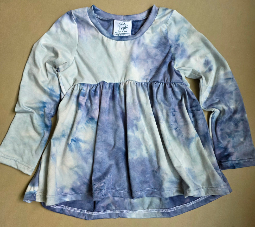 Stormy Tie Dye Peplum 4T