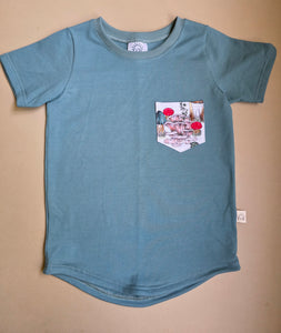 Spruce Mushroom pocket tee 5T