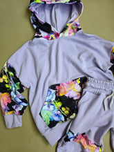 Load image into Gallery viewer, Watercolor Lilac French Terry Oversized Set 4T
